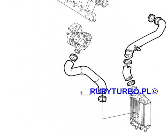 RURA TURBO INTERCOOLER ALFA ROMEO 156  LANCIA LYBRA 1.9 JTD CF2