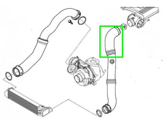 PRZEWÓD TURBO INTERCOOLERA BMW 3 E46 1.8 d 2.0 d