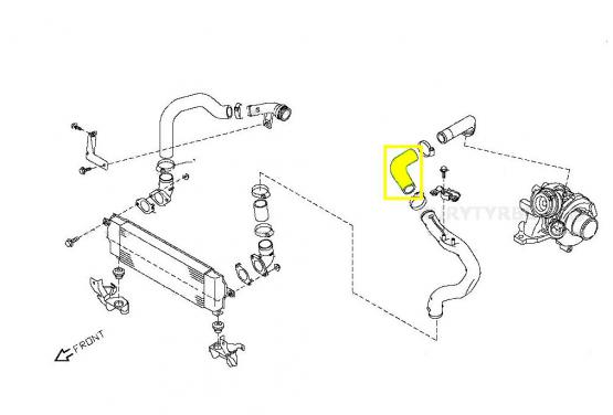 RURA TURBO INTERCOOLERA NISSAN QASHQAI 2.0 DCI 