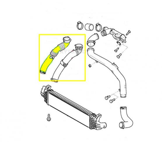 RURA TURBO INTERCOOLERA VOLVO V50 C30 S40 1.6 D DPF